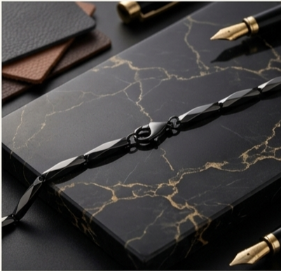 The Onyx Eclipse Bar Chain