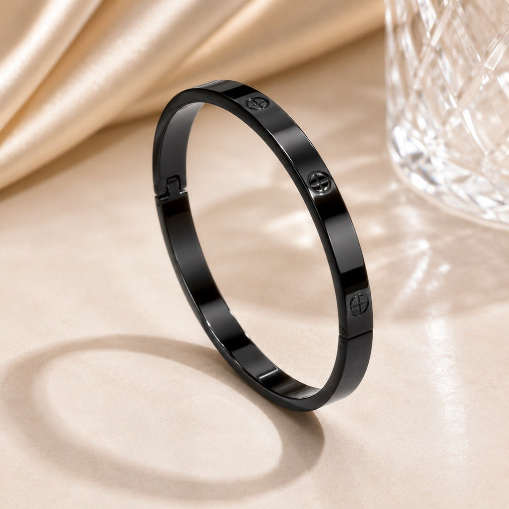 Apex Minimalist Matte Black Cuff bracelet