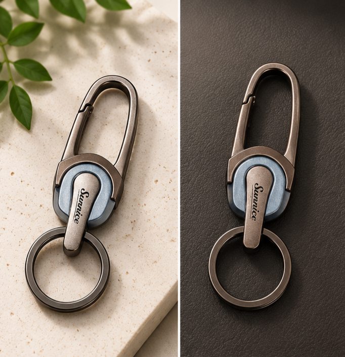 Sunnice Vogue Contoured Zinc Alloy Key Ring