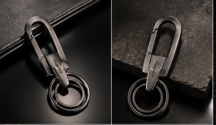 Sunnice Premium Matte Metallic Carabiner Key Holder
