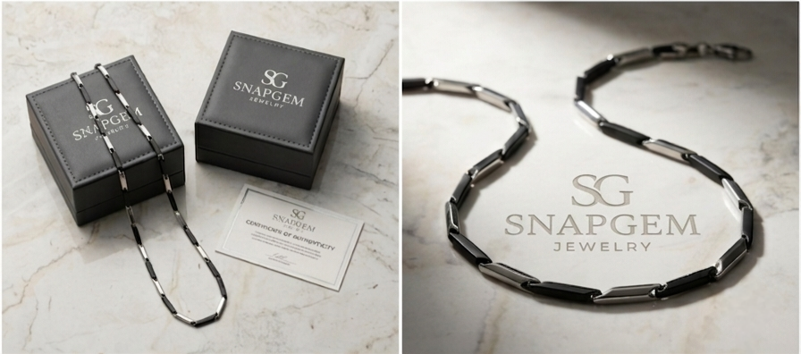 The Onyx Eclipse Bar Chain