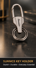 Sunnice Premium Matte Metallic Carabiner Key Holder