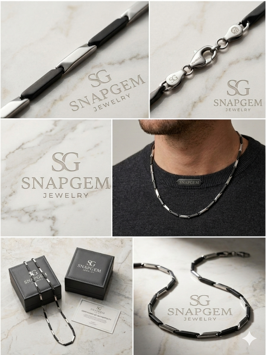 The Onyx Eclipse Bar Chain